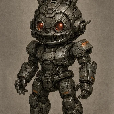 Labubu Mech - Mô Hình Robot Đáng Yêu Phong Cách Cơ Khí