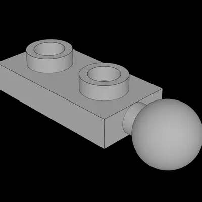 Tấm Lego Tương Thích (22890.dat) 1x2 với Khớp Cầu - 8 trên Đầu