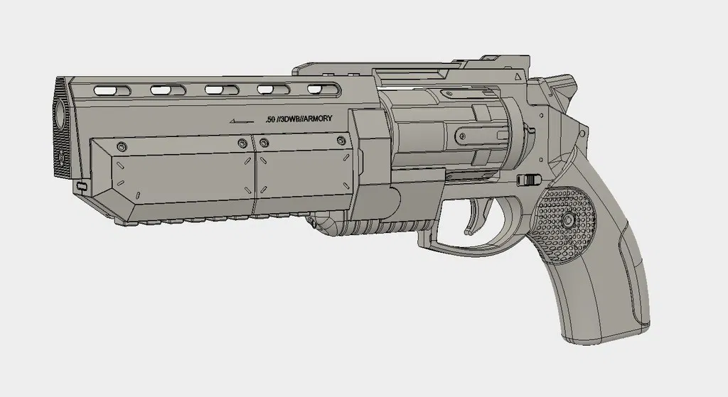 3dworkbech Revolver - Súng lục 3D - Image 7