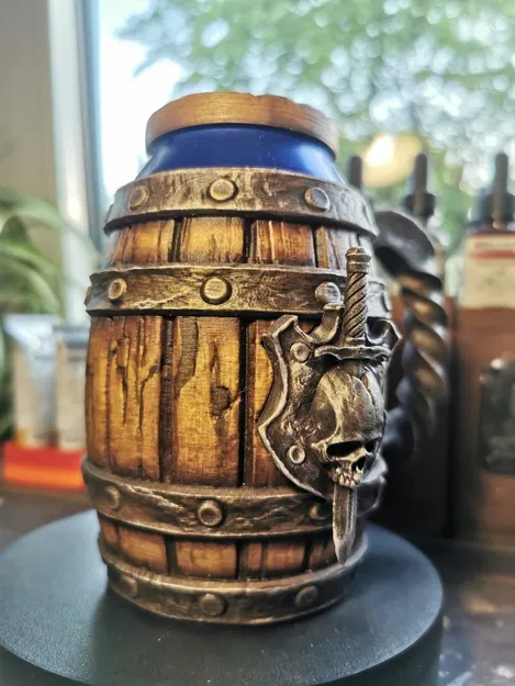 Chân Đế Giữ Lon Kiểu Thùng Gỗ - Image 2