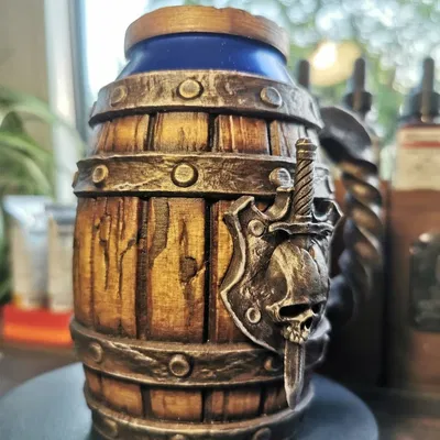 Chân Đế Giữ Lon Kiểu Thùng Gỗ