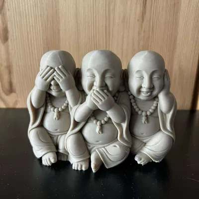 Ba Vị Phật Thông Thái - Tượng Điêu Khắc