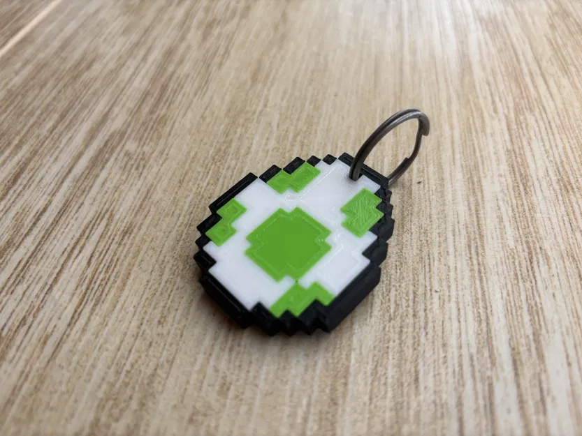 Móc Khóa Trứng Yoshi 8-bit – Lắp Ráp Dễ Dàng Không Cần Keo - Image 3