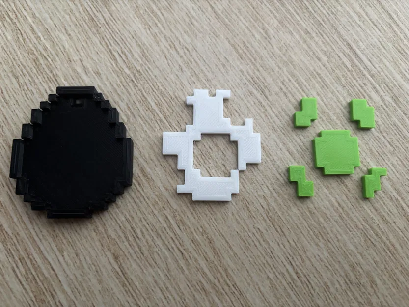 Móc Khóa Trứng Yoshi 8-bit – Lắp Ráp Dễ Dàng Không Cần Keo - Image 4