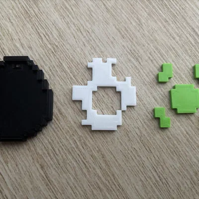 Móc Khóa Trứng Yoshi 8-bit – Lắp Ráp Dễ Dàng Không Cần Keo