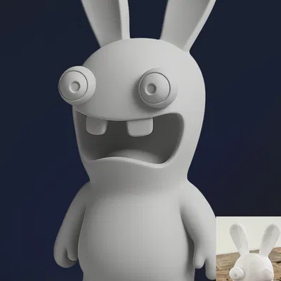 Rabbids (Lapins Crétins) - Mô Hình 3D Hài Hước