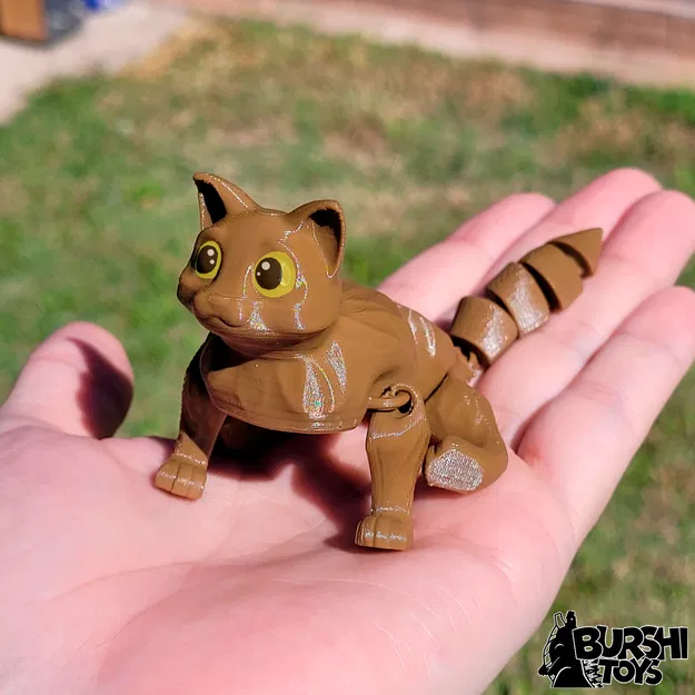 Mèo Flexi (có file 3mf) - In Không Cần Lắp Ráp - Mèo Khớp - Flow - Image 1