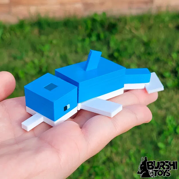 MÔ HÌNH CÁ HEO MINECRAFT DẺO KHỚP NỐI (Kèm file 3mf) - Image 1