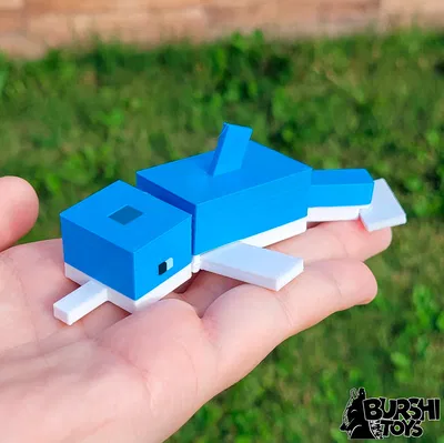 MÔ HÌNH CÁ HEO MINECRAFT DẺO KHỚP NỐI (Kèm file 3mf)