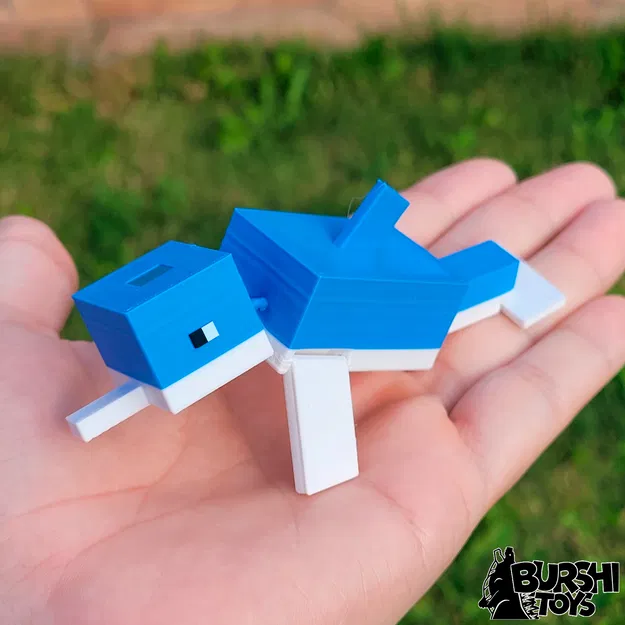 MÔ HÌNH CÁ HEO MINECRAFT DẺO KHỚP NỐI (Kèm file 3mf) - Image 4