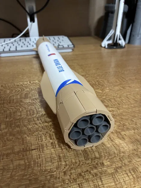 Mô Hình Tên Lửa New Glenn (Blue Origin) Tỷ Lệ 1:144 Có Chân Đáp - Image 3