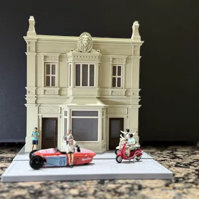 Mô Hình Cửa Hàng Tỷ Lệ 1:64 Số 1 (Diorama Khu Phố)