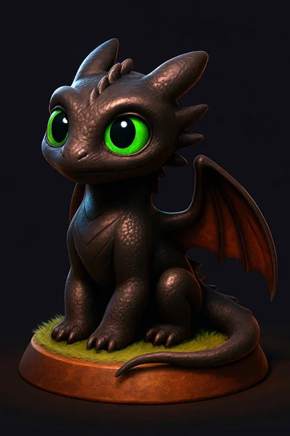 Mô Hình "Toothless" - Rồng Trong "How to Train Your Dragon" - Image 1