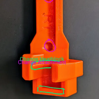 Dụng cụ thay nozzle CORE One, cầm chắc khối nhiệt, gắn đồ vô tốt hơn