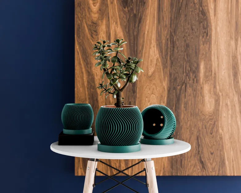 Chậu Cây Trong Nhà Có Lỗ Thoát Nước Và Khay - Image 1