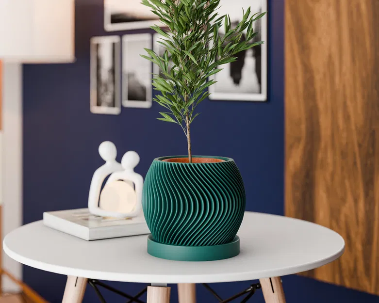 Chậu Cây Trong Nhà Có Lỗ Thoát Nước Và Khay - Image 2