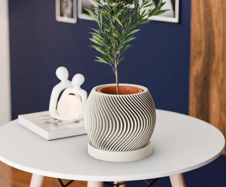 Chậu Cây Trong Nhà Có Lỗ Thoát Nước Và Khay - Image 3