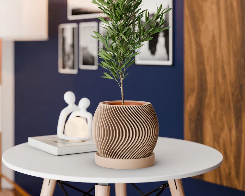 Chậu Cây Trong Nhà Có Lỗ Thoát Nước Và Khay - Image 4