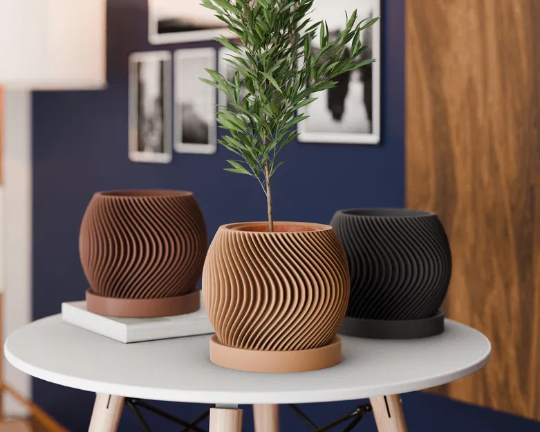 Chậu Cây Trong Nhà Có Lỗ Thoát Nước Và Khay - Image 5