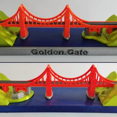 Mô Hình Thu Nhỏ Cầu Cổng Vàng