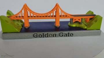 Mô Hình Thu Nhỏ Cầu Cổng Vàng