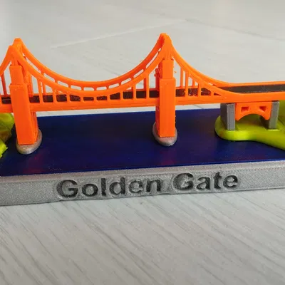 Mô Hình Thu Nhỏ Cầu Cổng Vàng