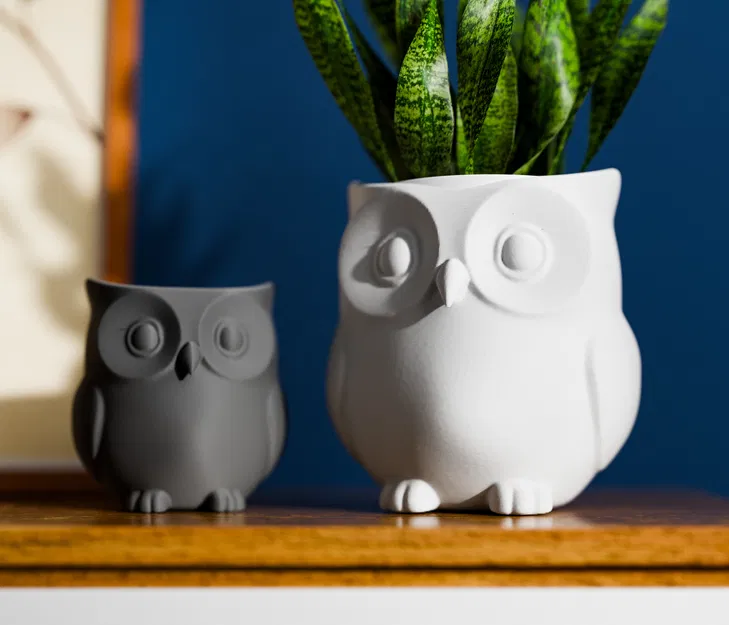 Chậu Cây Trong Nhà Hình Cú - Image 1