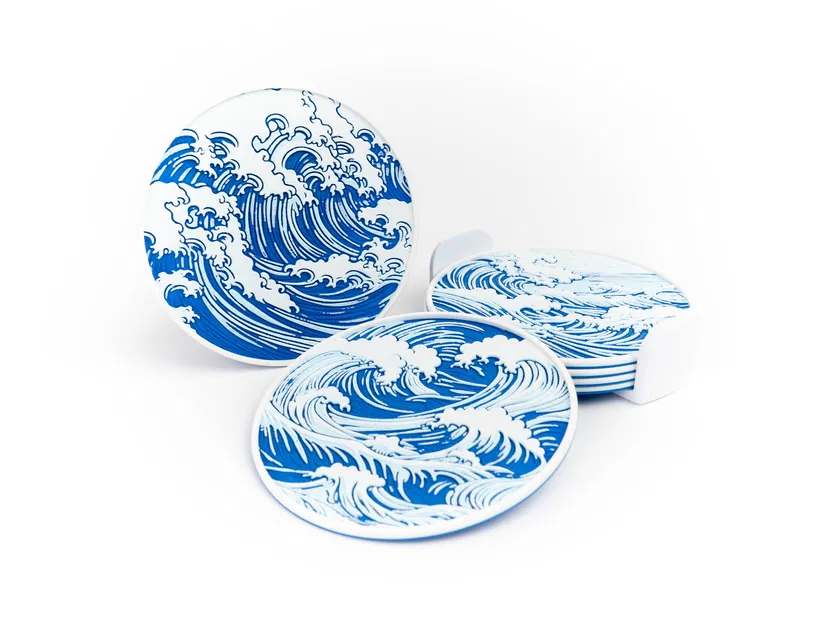 Bộ Đế Lót Ly Hình Sóng Đẹp Mắt - Image 1