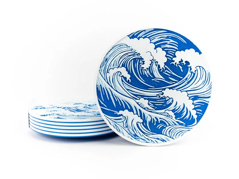 Bộ Đế Lót Ly Hình Sóng Đẹp Mắt - Image 3