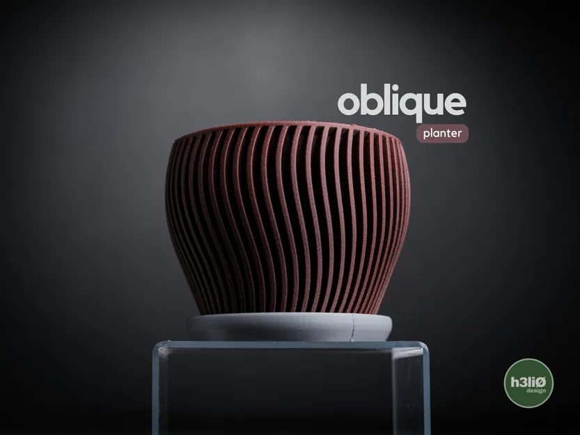 Chậu cây "oblique · planter" - Thiết kế tối giản, hiện đại - Image 1