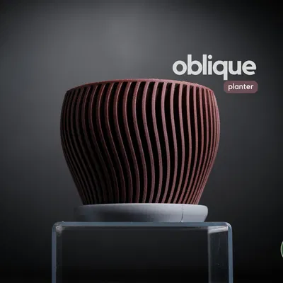 Chậu cây "oblique · planter" - Thiết kế tối giản, hiện đại