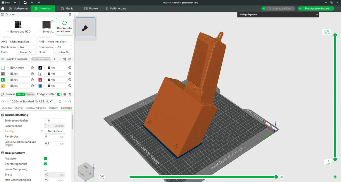 Hộp hứng chất thải cho Bambu Lab H2D – Hệ thống kín - Image 2