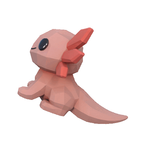Mô Hình Axolotl Low Poly Đáng Yêu - Image 2