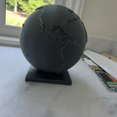 Mô Hình Địa Cầu Với Các Lục Địa Nổi