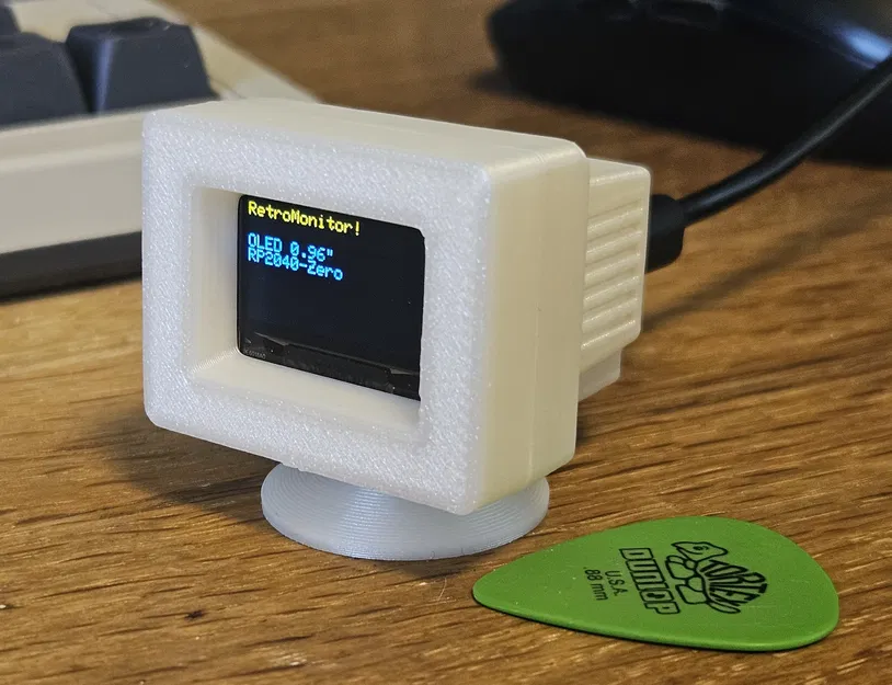RetroMonitor cho màn hình OLED 0.96" và ESP32-S3-Zero hoặc RP2040-Zero - Image 1
