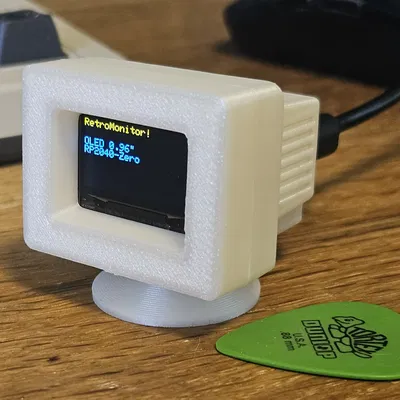 RetroMonitor cho màn hình OLED 0.96" và ESP32-S3-Zero hoặc RP2040-Zero