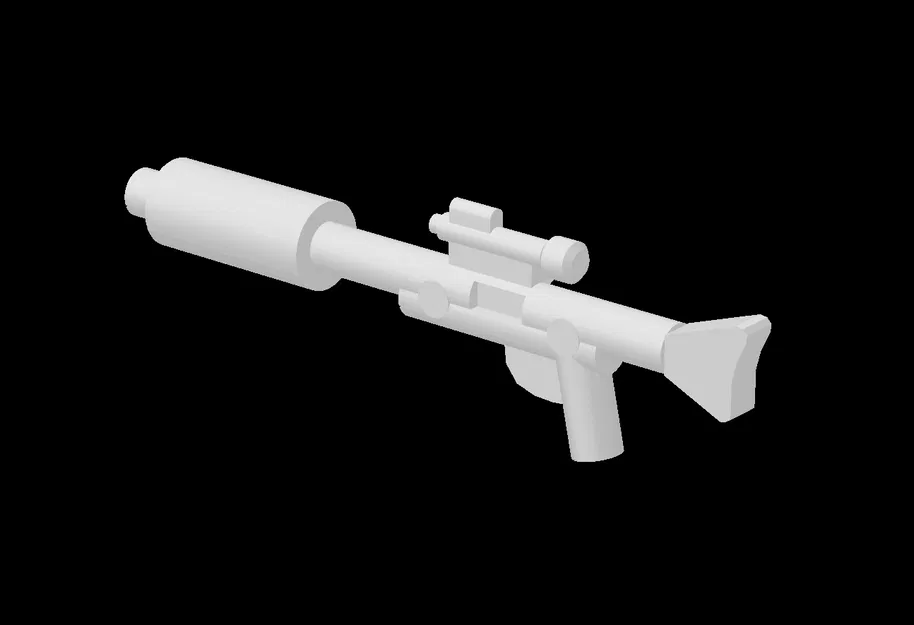 Súng Blaster Dài Tương Thích Lego (57899b.dat) Có Băng Đạn - Image 1