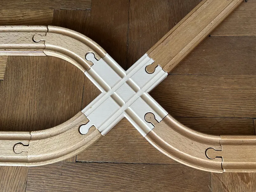 Đường Ray Giao Kim Cương 45/90 độ - Ray Gỗ Brio/IKEA - Image 2