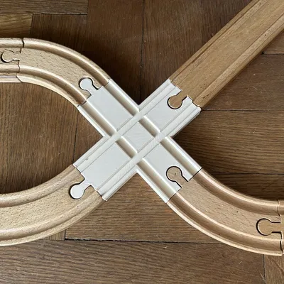 Đường Ray Giao Kim Cương 45/90 độ - Ray Gỗ Brio/IKEA