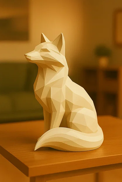 Trang Trí Cáo Phong Cách Low-Poly - Image 1
