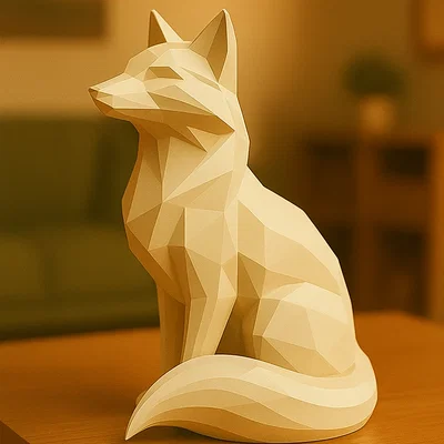 Trang Trí Cáo Phong Cách Low-Poly