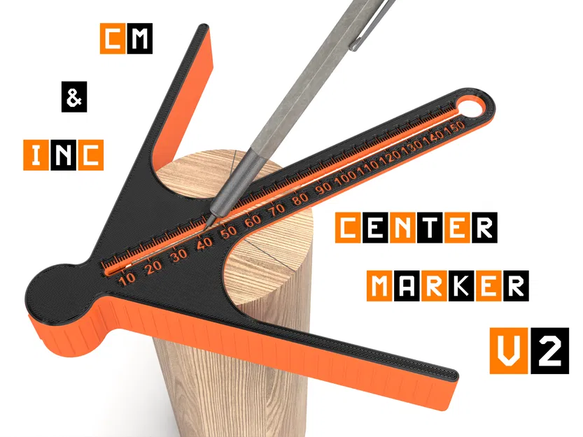 Dụng cụ đánh dấu tâm kèm thước V2 - Image 1