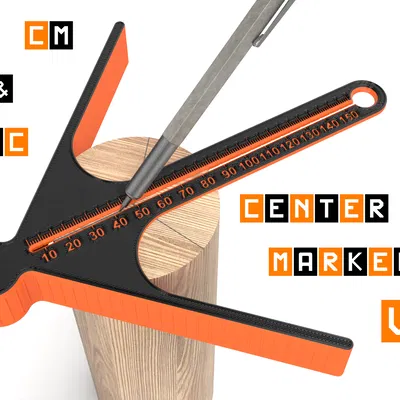 Dụng cụ đánh dấu tâm kèm thước V2