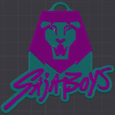 Móc khóa Saja Boys (có Chữ) - Kpop Demon Hunters