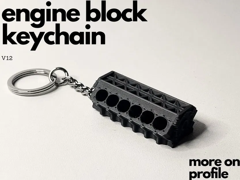 Móc Khóa Khối Động Cơ V12 - Image 1