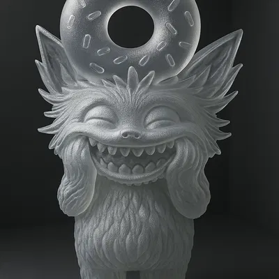 Móc Khóa Labubu Bánh Donut – Móc Khóa Độc Đáo Có "Miếng Cắn"