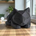 Mèo Con Low Poly Dễ Thương Đang Chờ - Thumbnail 4