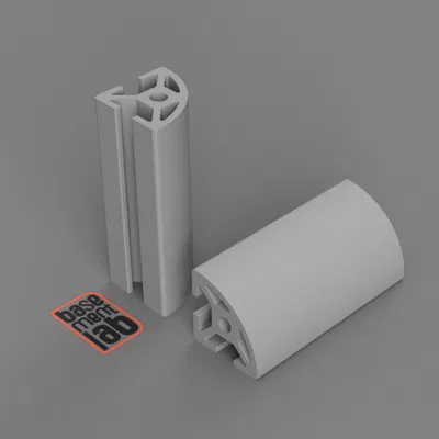 Thanh Nhôm 2020 R20-90° Bo Góc Mở 2 Mặt