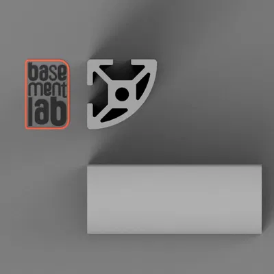 Thanh Nhôm 2020 R20-90° Bo Góc Mở 2 Mặt