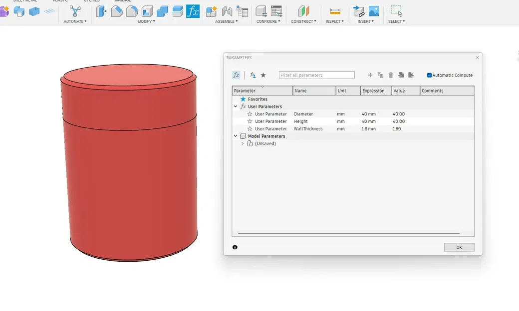 Tạo Lọ Theo Thông Số (Autodesk Fusion) - Image 3